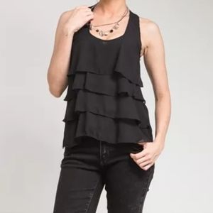 3 for$10tops Black racer back sheer top size S new